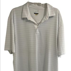 Greg Norman Collection White Striped Golf Polo XXL